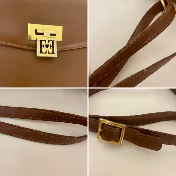 Escada Brown Shoulder Bag with Gold Accents - Picture 5 of 7